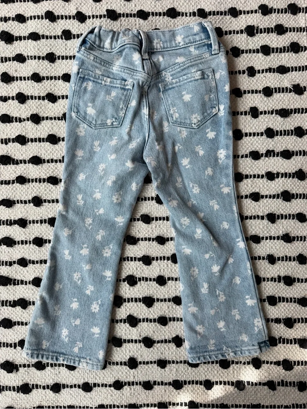 Old Navy Light Blue Floral Print Kids Jeans